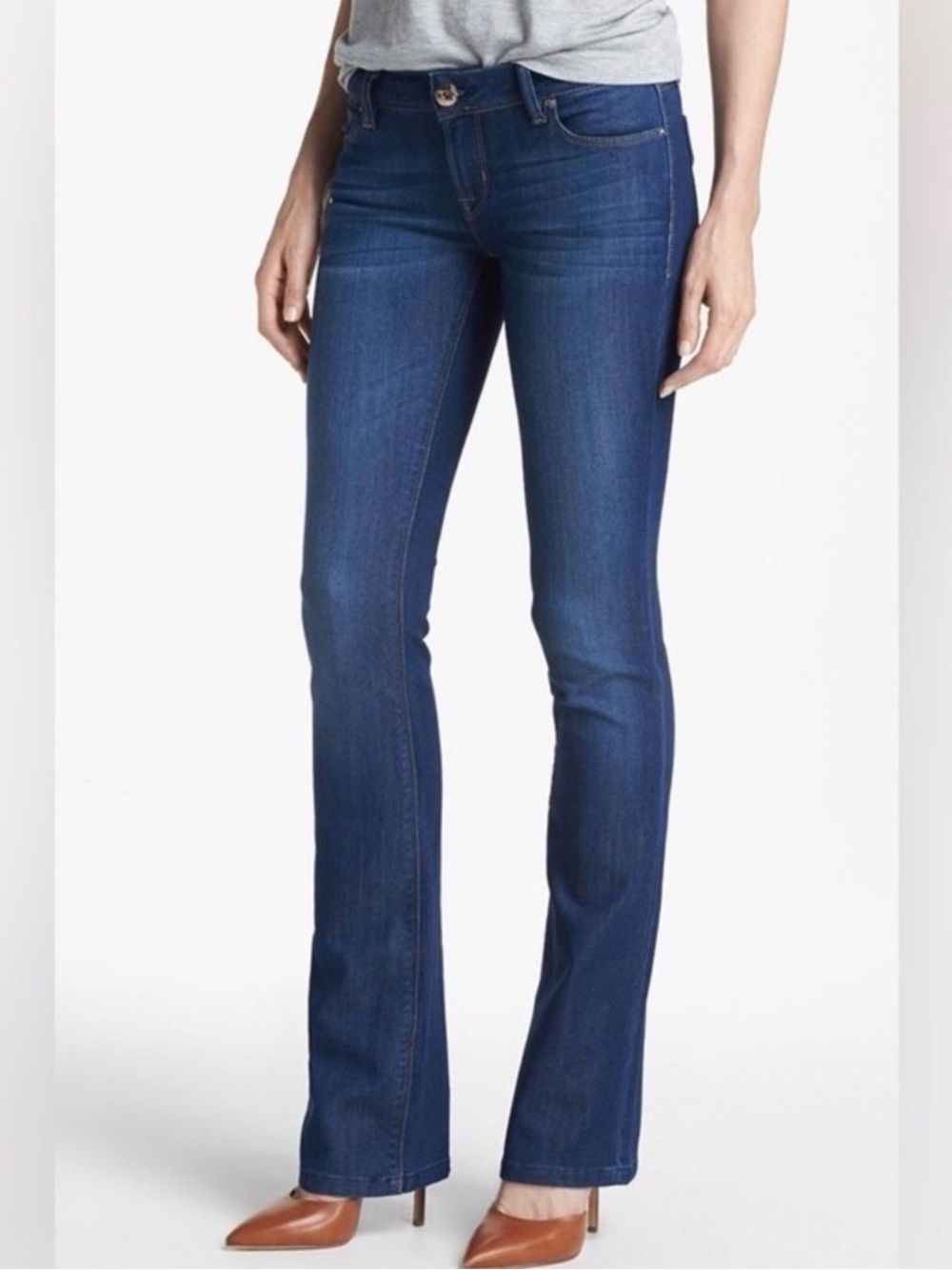 DL1961 Cindy Slim Boot Jeans Women’s 27 Low Rise Bootcut Medium Wash Bolt Y2K